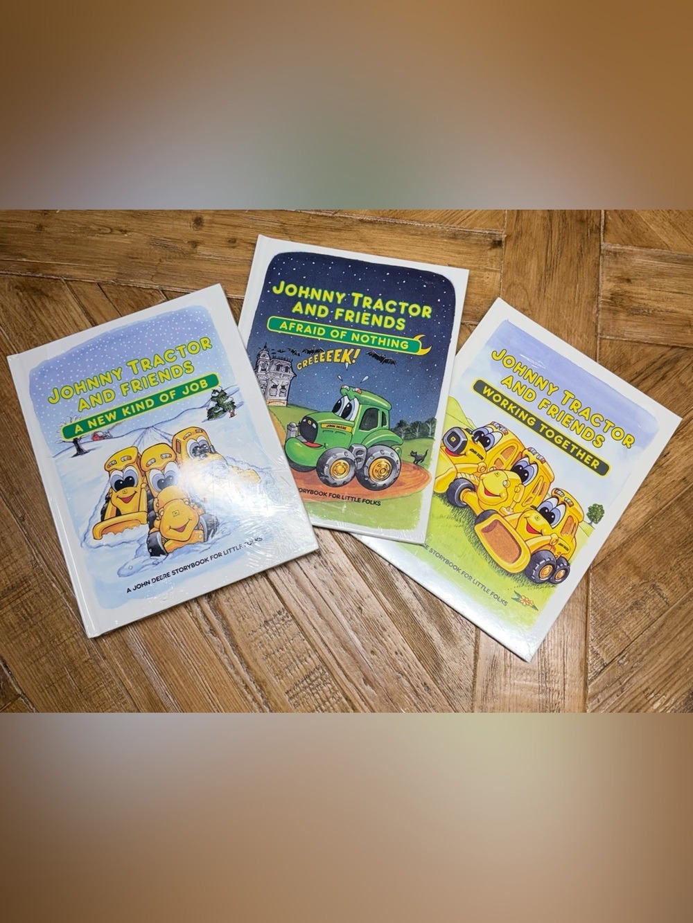 Vtg 2002 John Deere Johnny Tractor Hardcover Book Lot Set of 3 Sealed -RARE FIND
